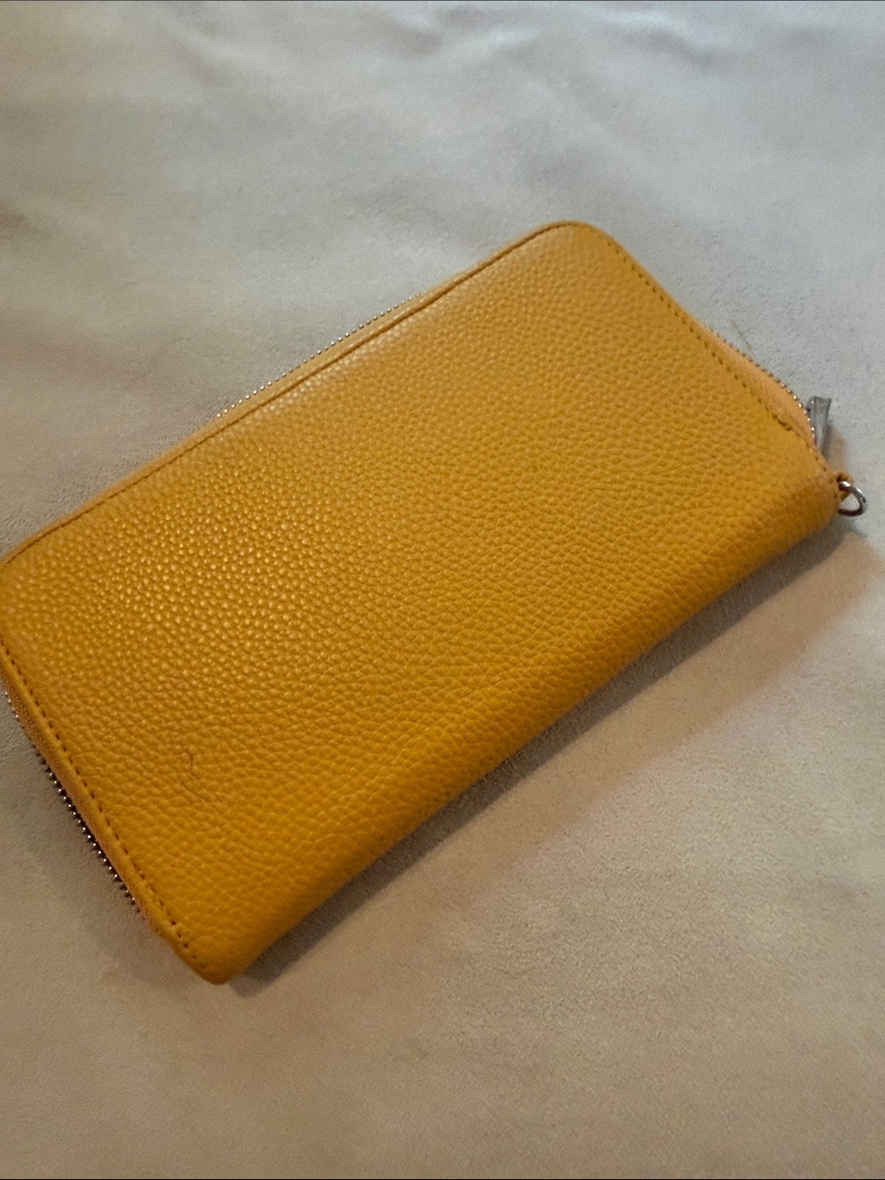 thirty-one Yellow Pebbled Zip Around Wallet